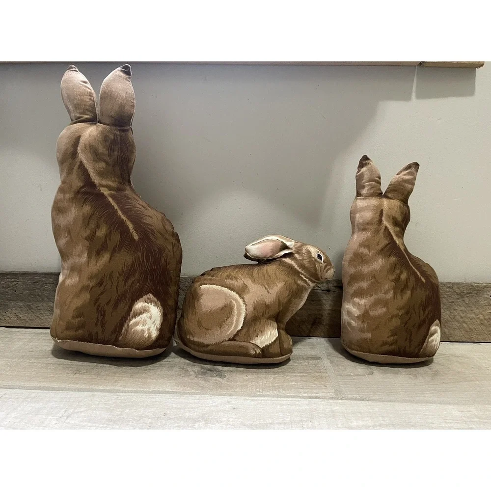 Vintage Brown Rabbit Decorative Pillow Stuffed Animal 15
